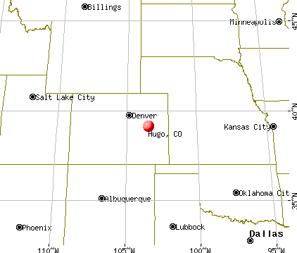 Hugo, Colorado map