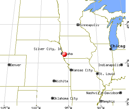 Silver City, Iowa map