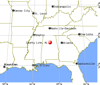 County Line, Alabama map