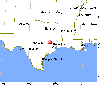 Anderson, Texas map