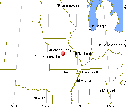 Centertown, Missouri map