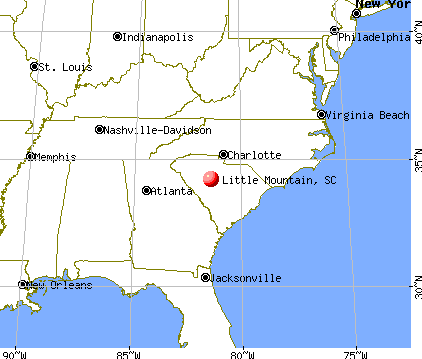 Little Mountain, South Carolina map