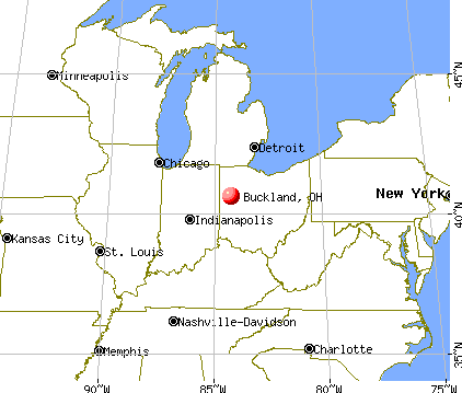 Buckland, Ohio map