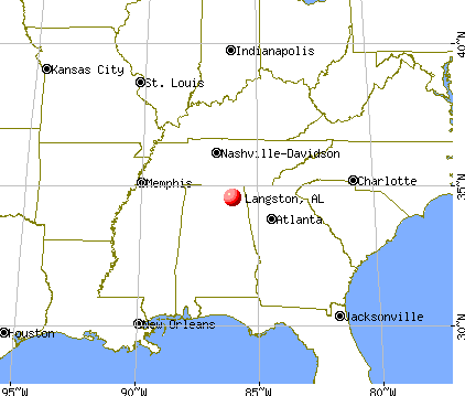 Langston, Alabama map