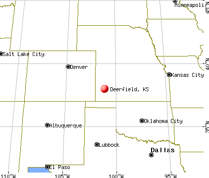 Deerfield, Kansas map