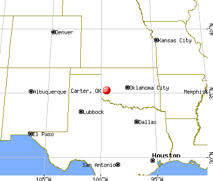 Carter, Oklahoma map