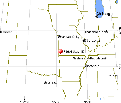 Fidelity, Missouri map