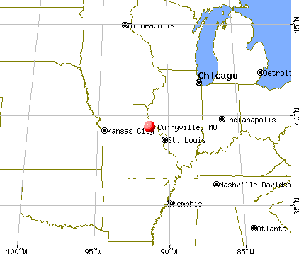 Curryville, Missouri map
