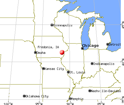 Fredonia, Iowa map