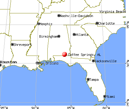 Coffee Springs, Alabama map