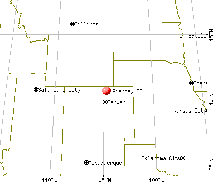 Pierce, Colorado map
