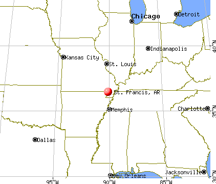 St. Francis, Arkansas map