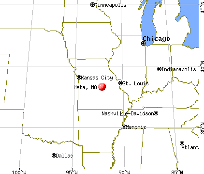 Meta, Missouri map