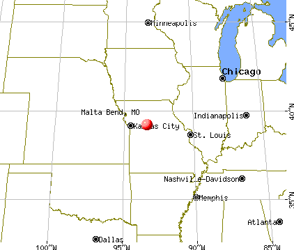 Malta Bend, Missouri map