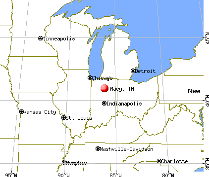 Macy, Indiana map