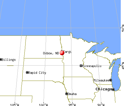 Oxbow, North Dakota map