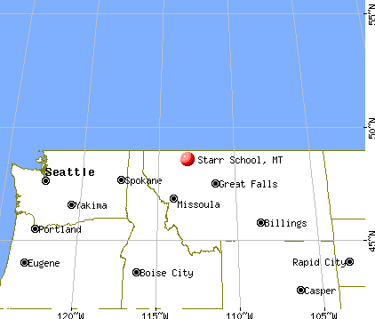 Starr School, Montana map