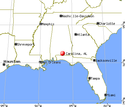 Carolina, Alabama map