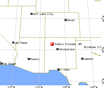 Pueblo Pintado, New Mexico map
