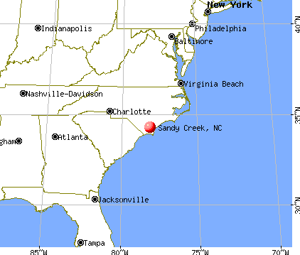 Sandy Creek, North Carolina map