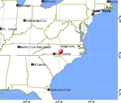Seagrove, North Carolina map