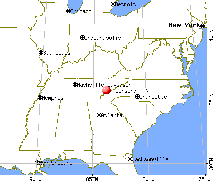 Townsend, Tennessee map
