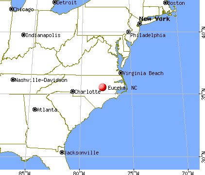 Eureka, North Carolina map