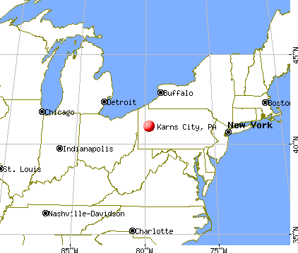 Karns City, Pennsylvania map