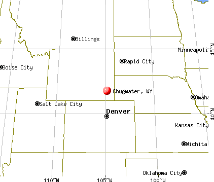 Chugwater, Wyoming map