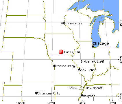Lucas, Iowa map