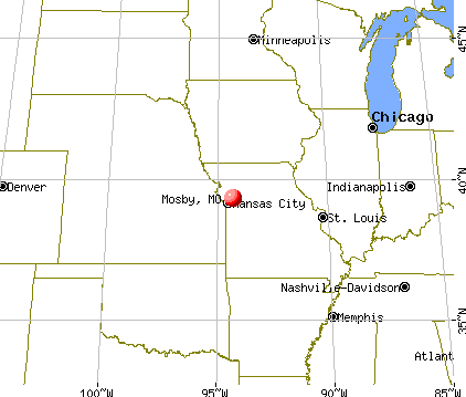 Mosby, Missouri map