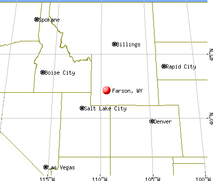 Farson, Wyoming map