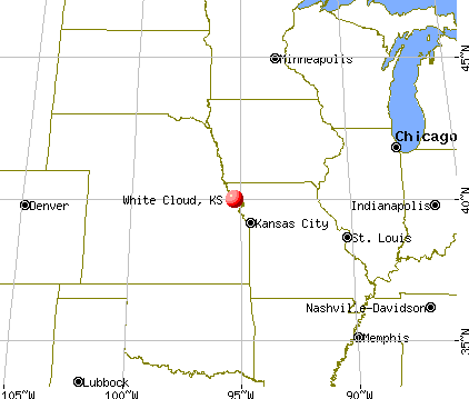 White Cloud, Kansas map