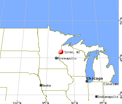Siren, Wisconsin map