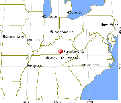 Ferguson, Kentucky map