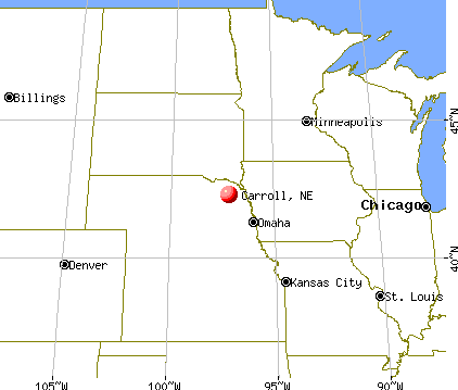 Carroll, Nebraska map