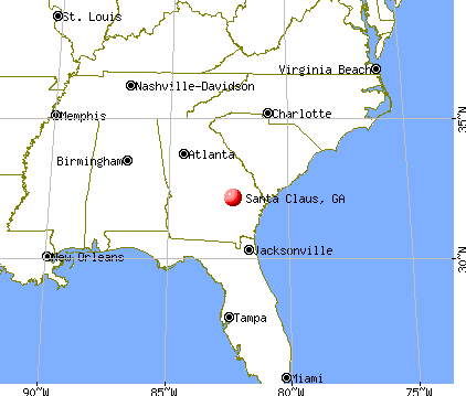 Santa Claus, Georgia map