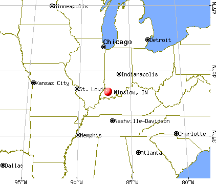 Winslow, Indiana map