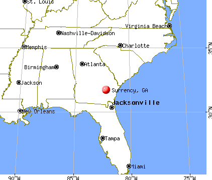 Surrency, Georgia map