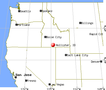 Hollister, Idaho map