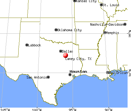 Caney City, Texas map