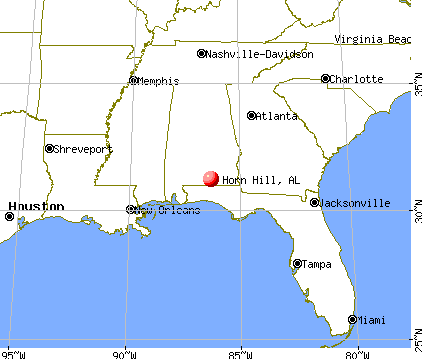 Horn Hill, Alabama map