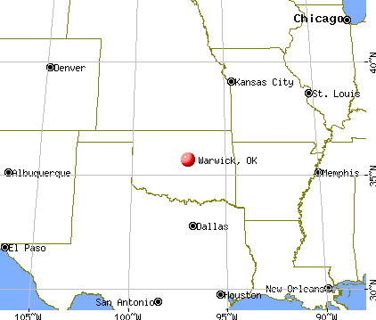 Warwick, Oklahoma map