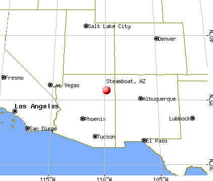Steamboat, Arizona map