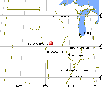 Blythedale, Missouri map