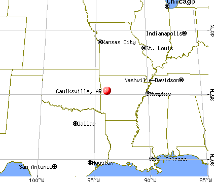 Caulksville, Arkansas map