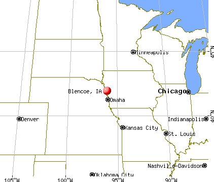 Blencoe, Iowa map