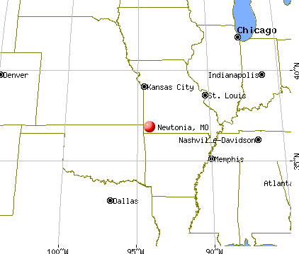 Newtonia, Missouri map