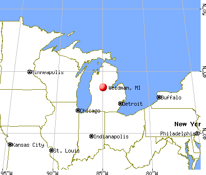 Weidman, Michigan map