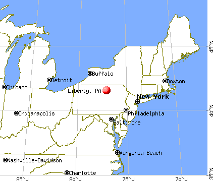 Liberty, Pennsylvania map